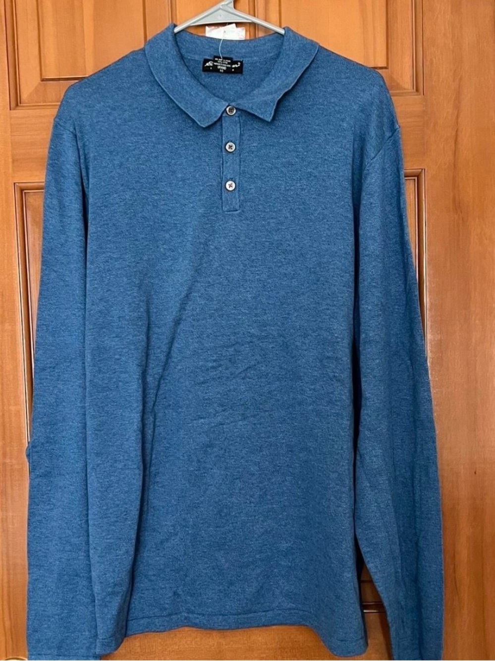 Eddie Bauer Vintage Cotton Knit Polo Sweater XL Tall NWT Blue